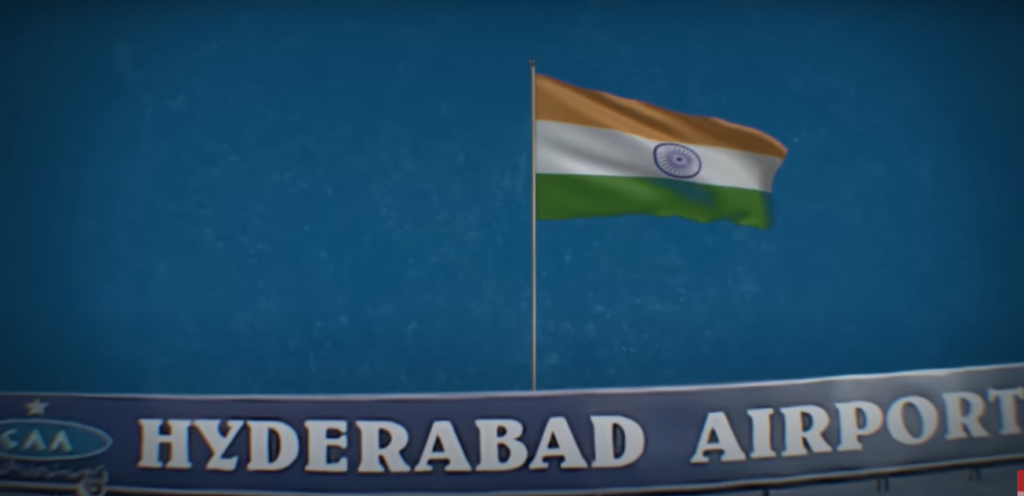 Pakistan hijack story pia 544 flight ,indian Flag on Pakistan Airport