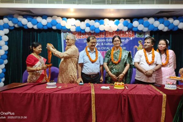 यूनेस्को क्लब दरभंगा के द्वारा सात सदस्य दम्पतियों की शादी का वर्षगांठ समारोह पूर्वक आयोजित
